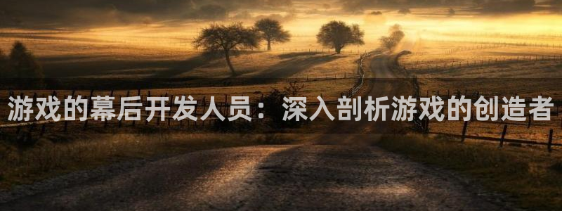沐鸣2注册登入：游戏的幕后开发人员：深入剖析游戏的创造者